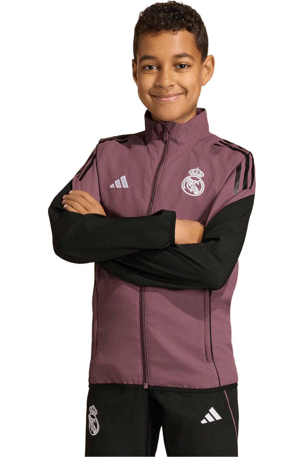 adidas sudadera entrenamiento fútbol niño REAL MADRID TIRO 25 COMPETITION vista frontal