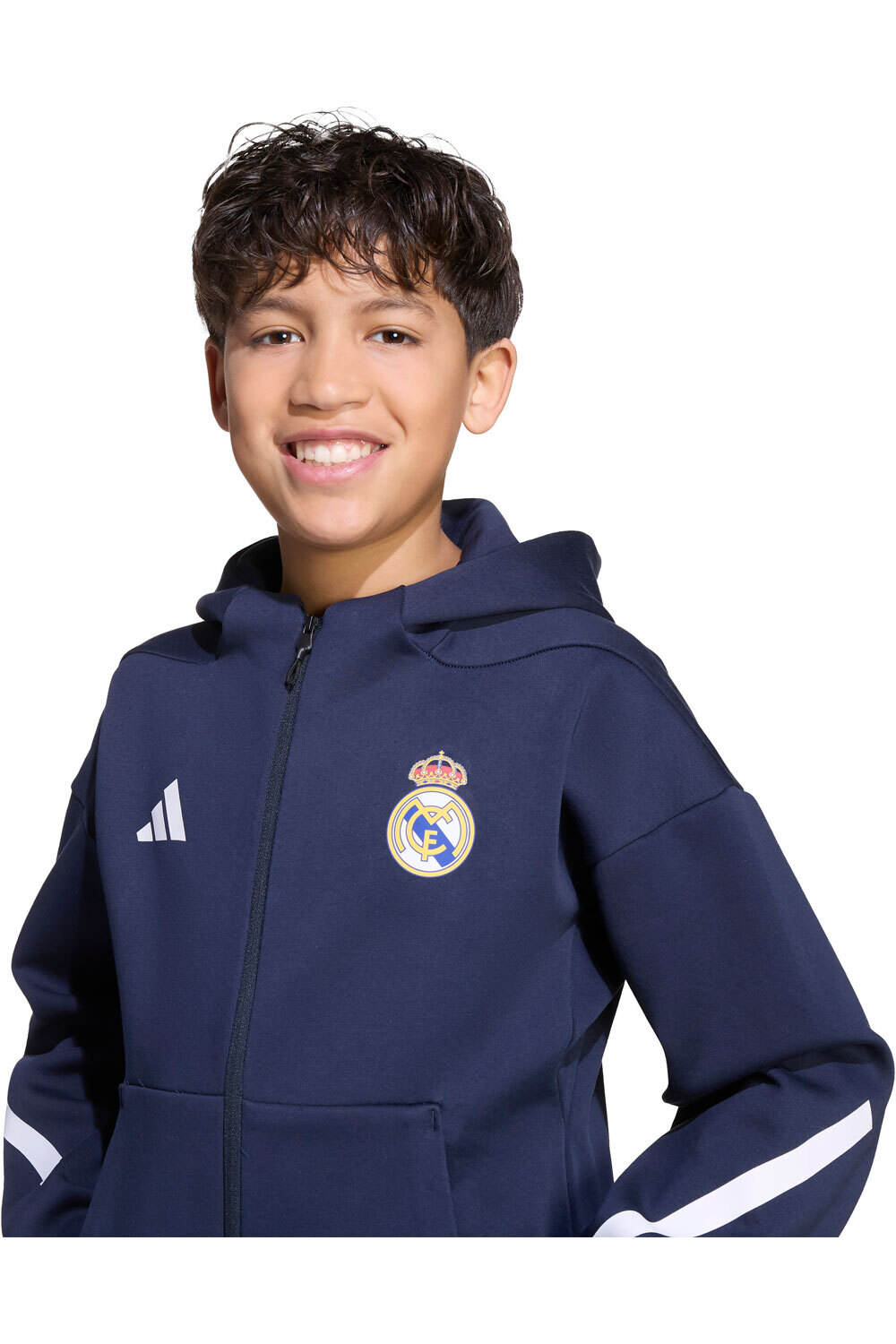 adidas sudadera entrenamiento fútbol niño REAL MADRID Z.N.E. ANTHEM vista detalle