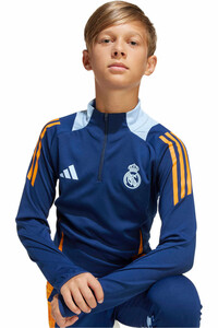 adidas sudadera entrenamiento fútbol niño R.MADRID 25 TR TOP Y vista detalle