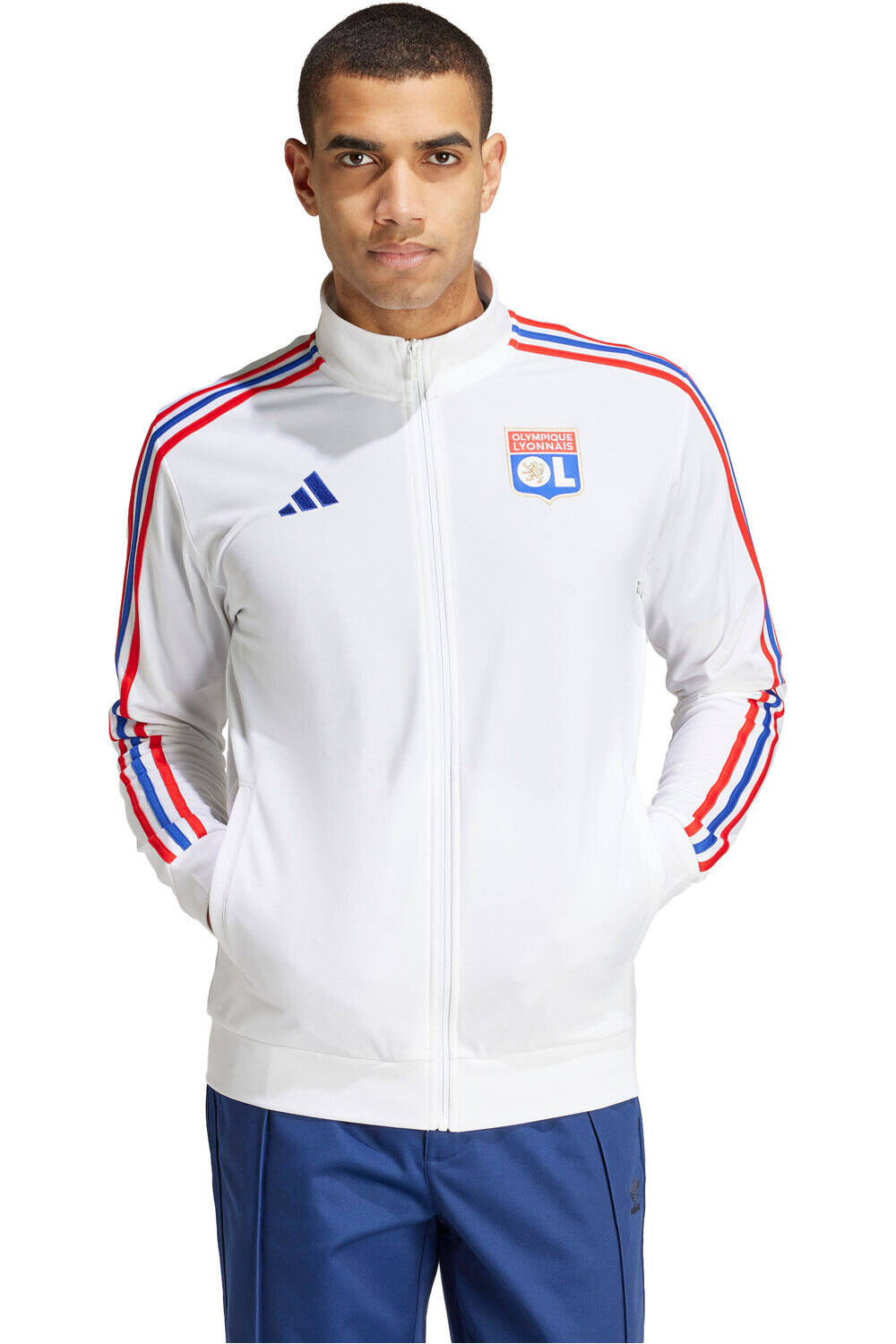 adidas sudadera entrenamiento fútbol OLYMPIQUE DE LYON DNA TRACK vista frontal