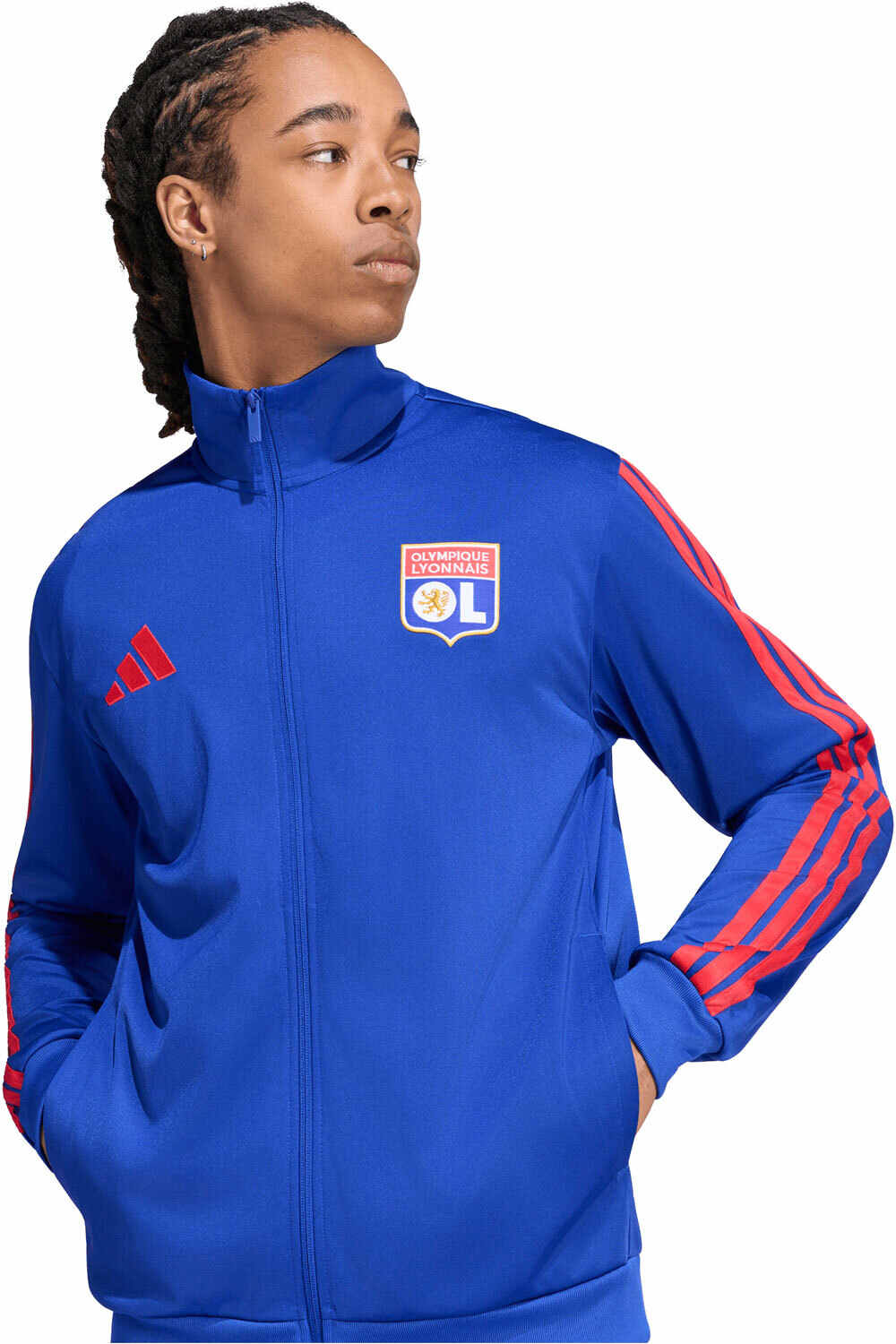 adidas sudadera entrenamiento fútbol OLYMPIQUE DE LYON DNA vista detalle