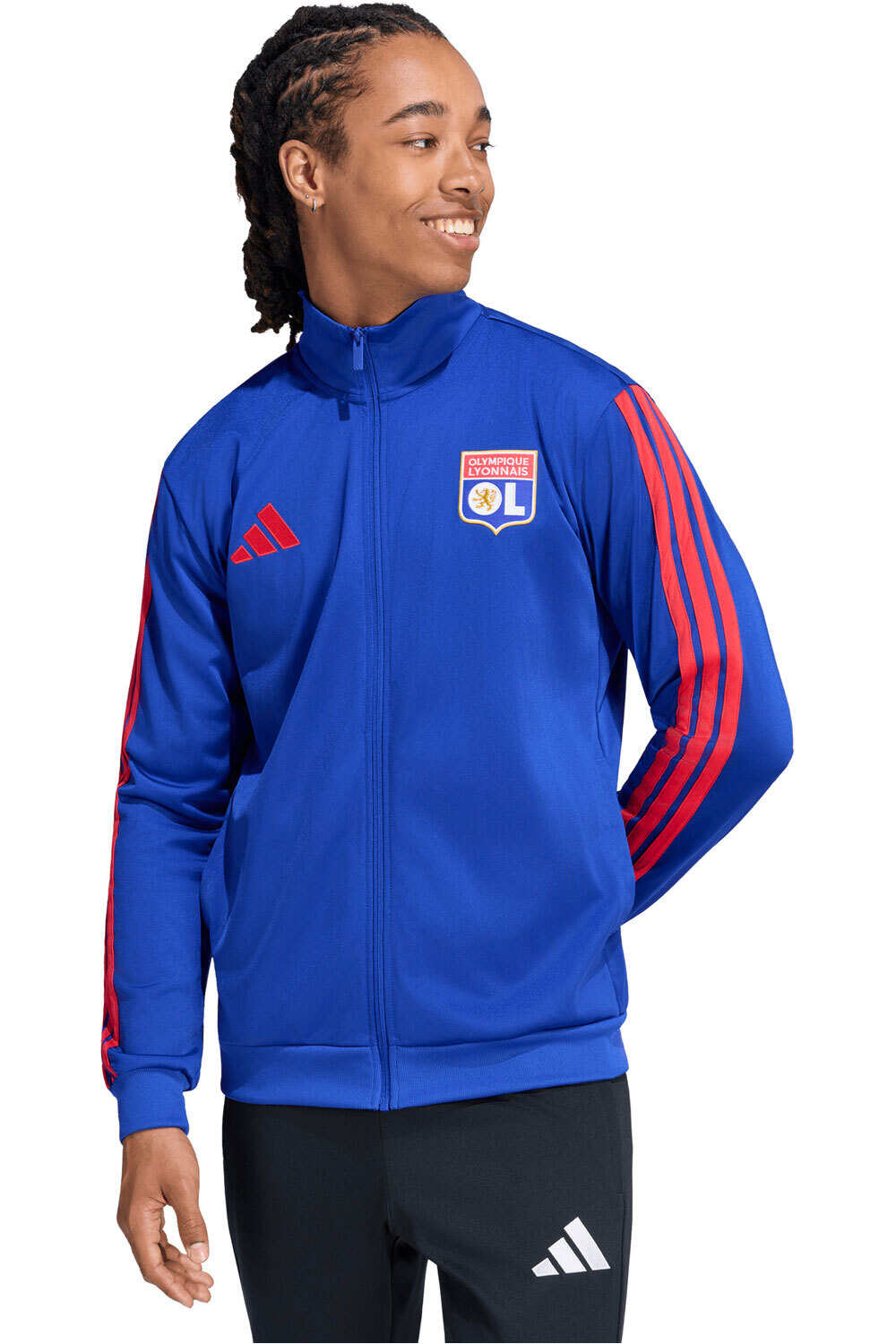 adidas sudadera entrenamiento fútbol OLYMPIQUE DE LYON DNA vista frontal