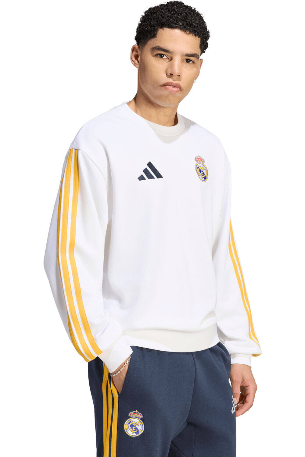 adidas sudadera entrenamiento fútbol REAL MADRID DNA vista frontal