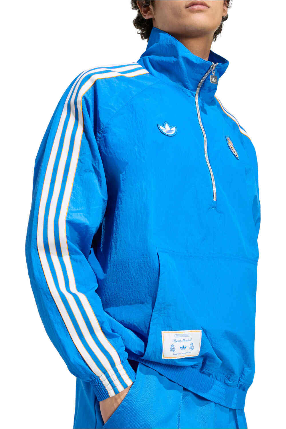 adidas sudadera entrenamiento fútbol REAL MADRID TERRACE ICONS HALF-ZIP vista detalle
