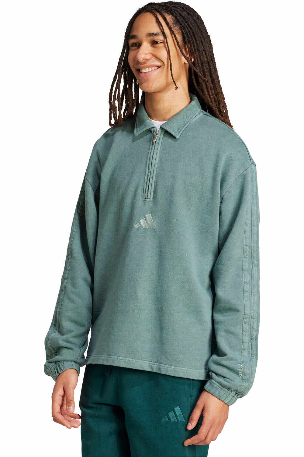 adidas sudadera hombre ALL SZN FRENCH TERRY WASHED vista frontal
