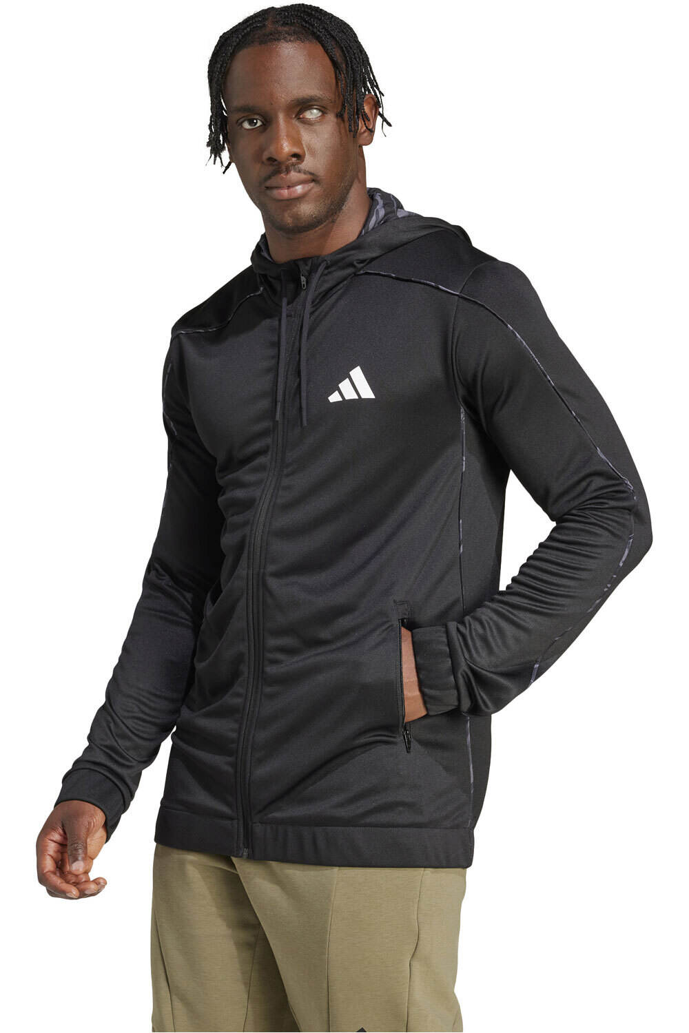 adidas sudadera hombre CAMO FZ HD vista frontal