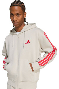 adidas sudadera hombre ESSENTIALS FLEECE 3 BANDAS vista detalle