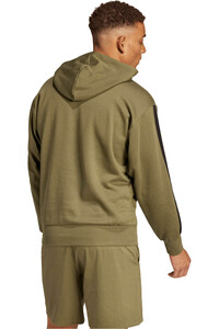 adidas sudadera hombre ESSENTIALS FLEECE 3 BANDAS vista trasera
