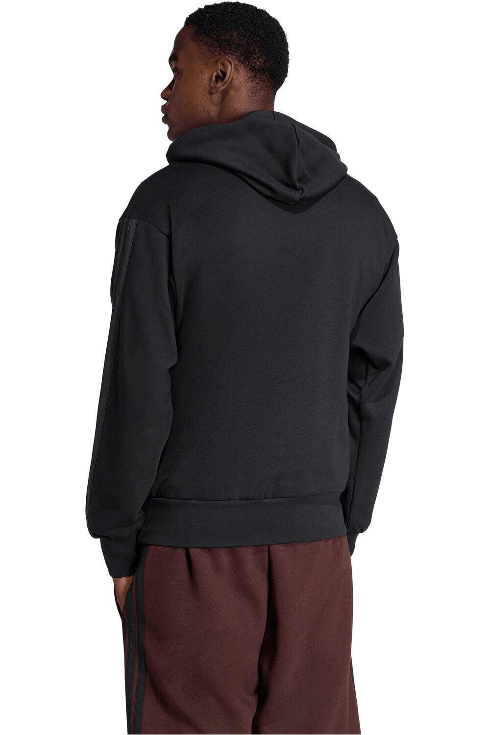 adidas sudadera hombre ESSENTIALS FLEECE 3 BANDAS vista trasera