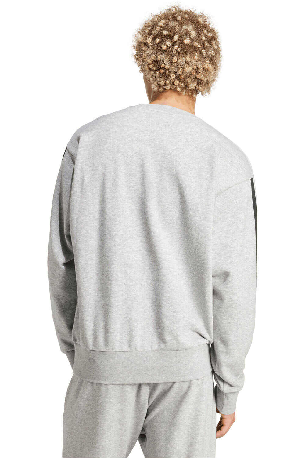 adidas sudadera hombre ESSENTIALS FRENCH TERRY 3 BANDAS vista trasera