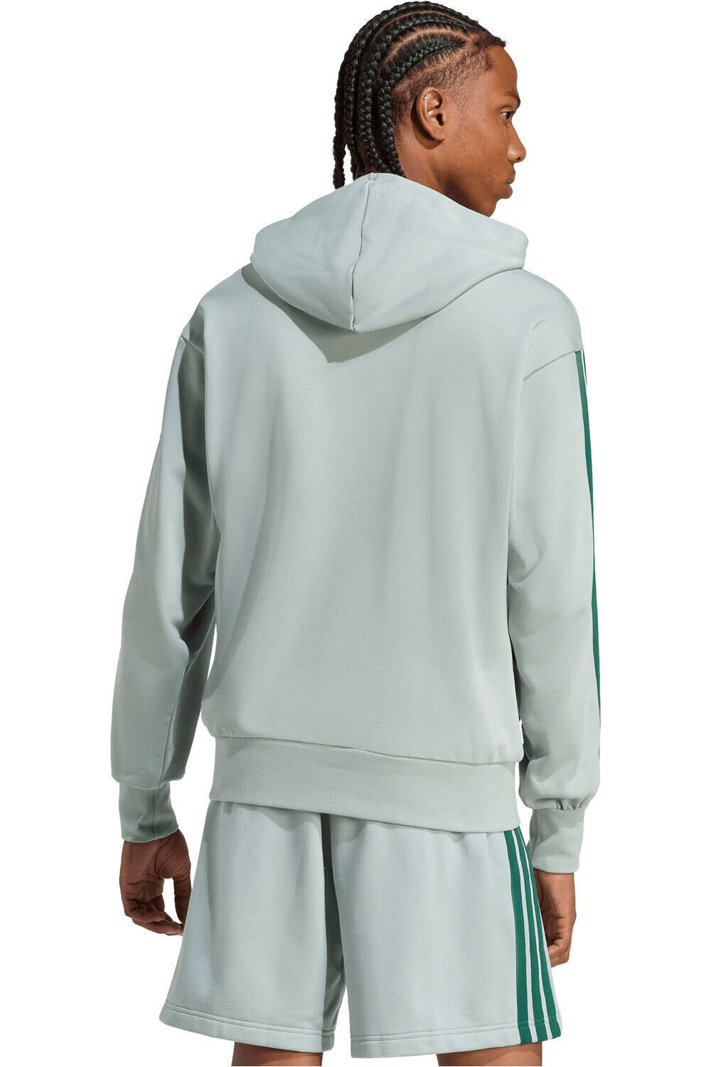 adidas sudadera hombre ESSENTIALS FRENCH TERRY 3 BANDAS vista trasera