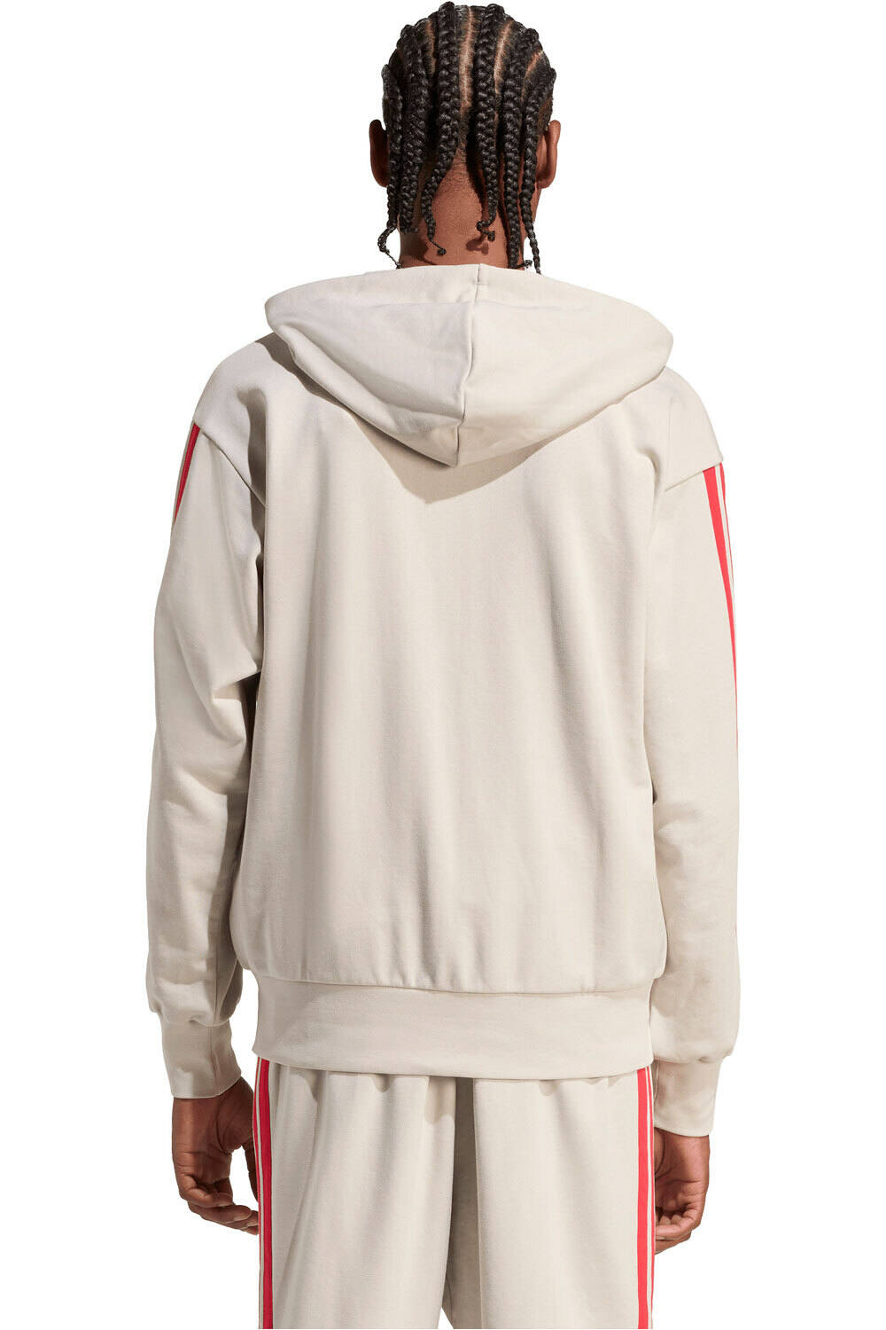 adidas sudadera hombre ESSENTIALS FRENCH TERRY 3 BANDAS vista trasera