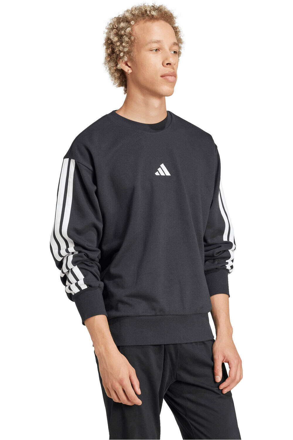 adidas sudadera hombre ESSENTIALS THREE STRIPES vista detalle
