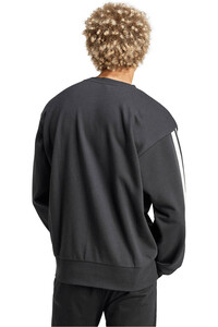 adidas sudadera hombre ESSENTIALS THREE STRIPES vista trasera