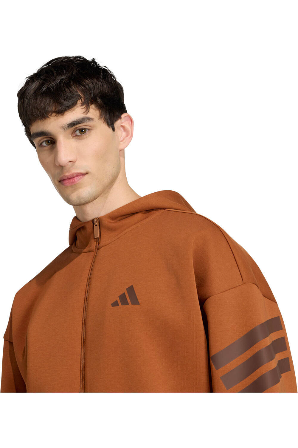 adidas sudadera hombre FUTURE ICONS THREE STRIPES FULL-ZIP vista detalle