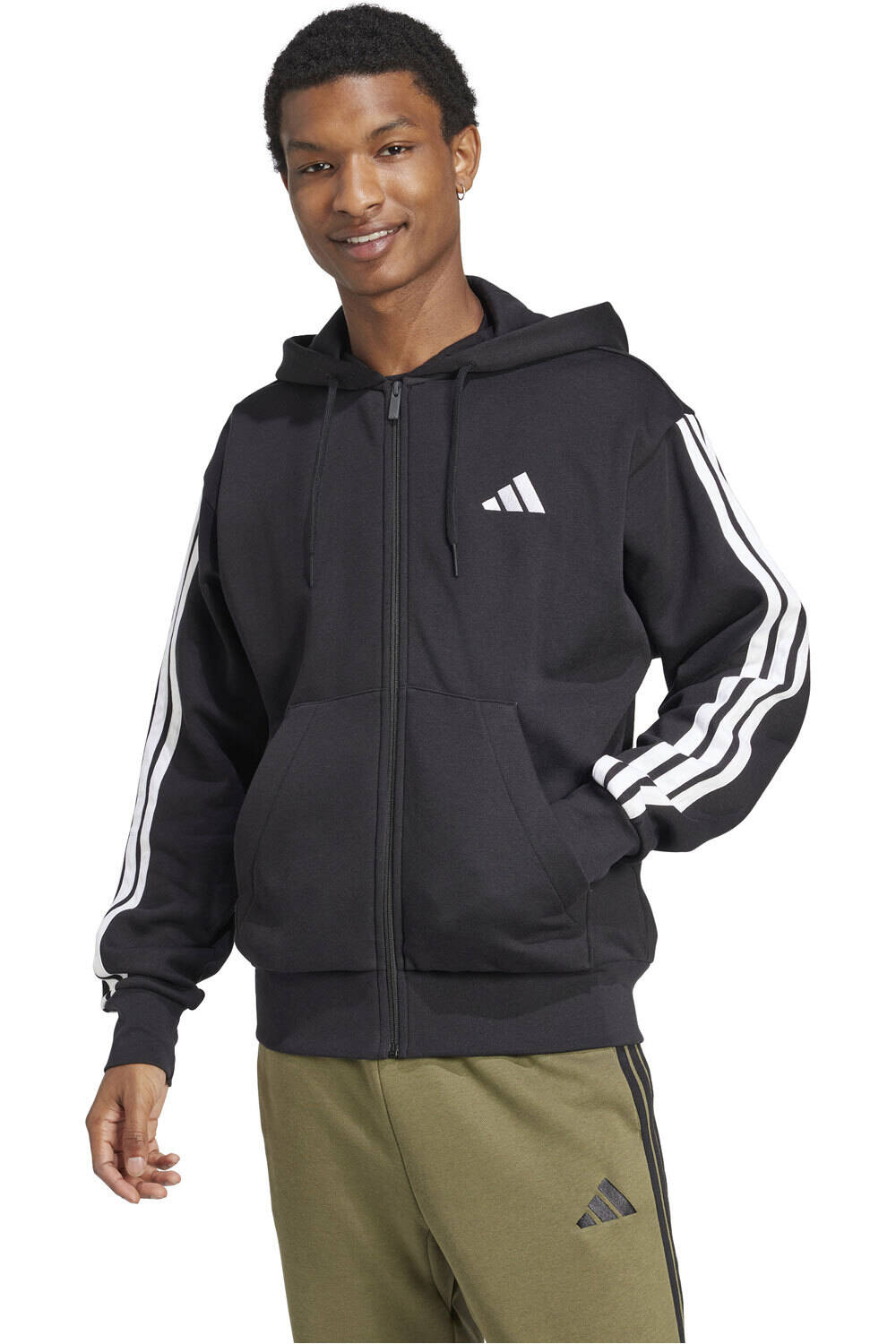 adidas sudadera hombre M 3S FL FZ HD vista frontal