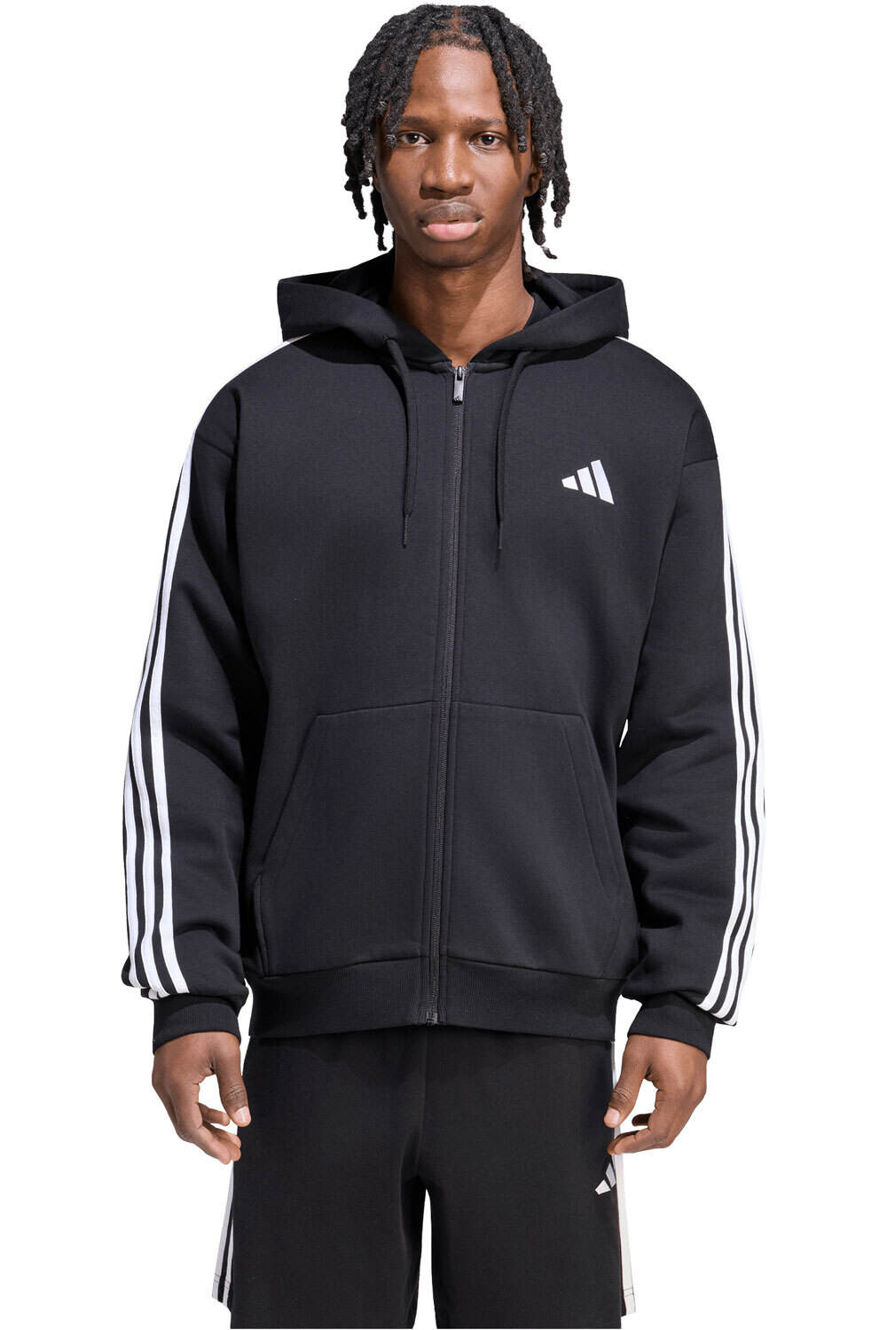 adidas sudadera hombre M 3S FL FZ HD vista frontal