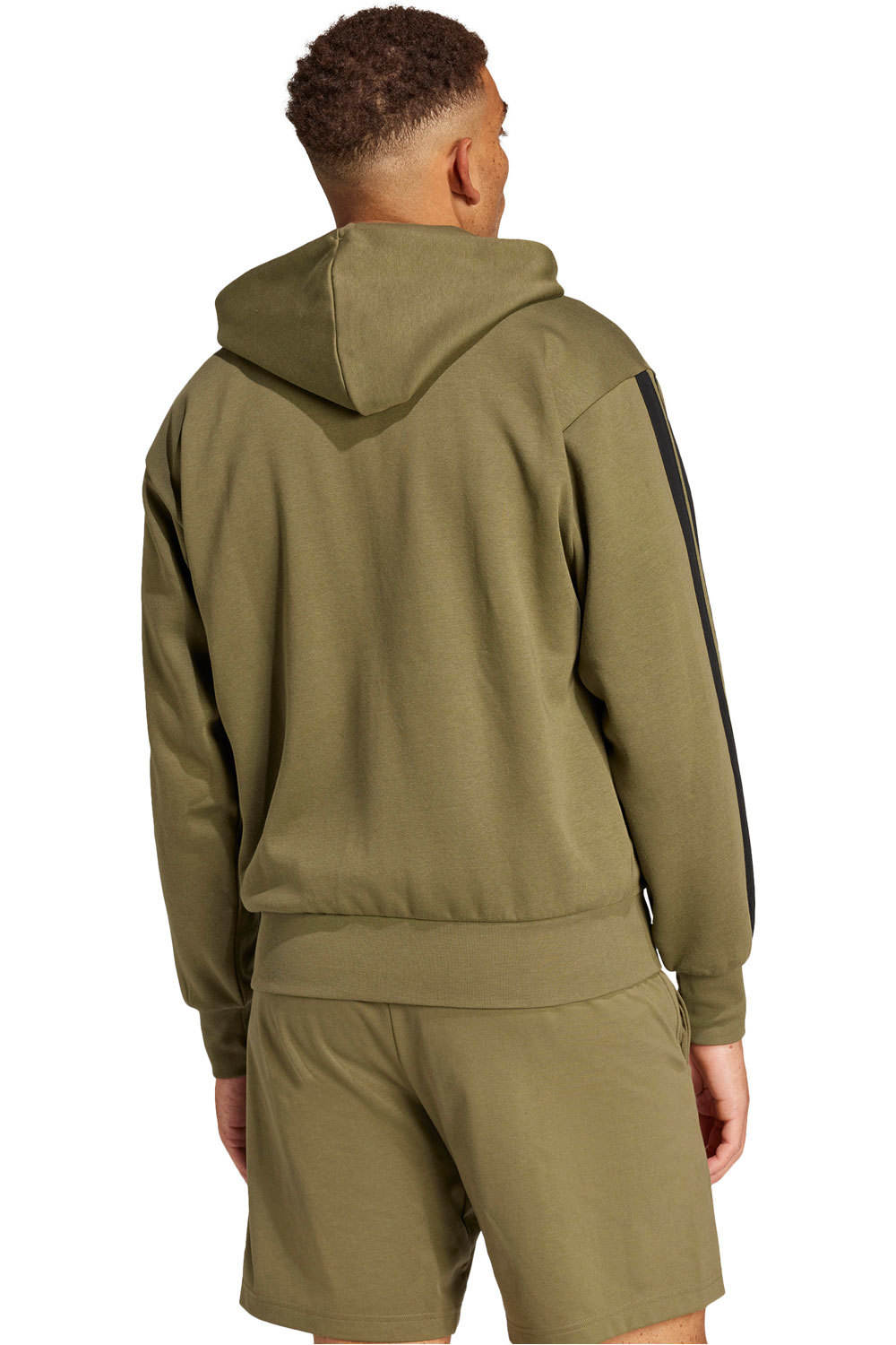 adidas sudadera hombre M 3S FL FZ HD vista trasera