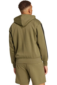 adidas sudadera hombre M 3S FL FZ HD vista trasera