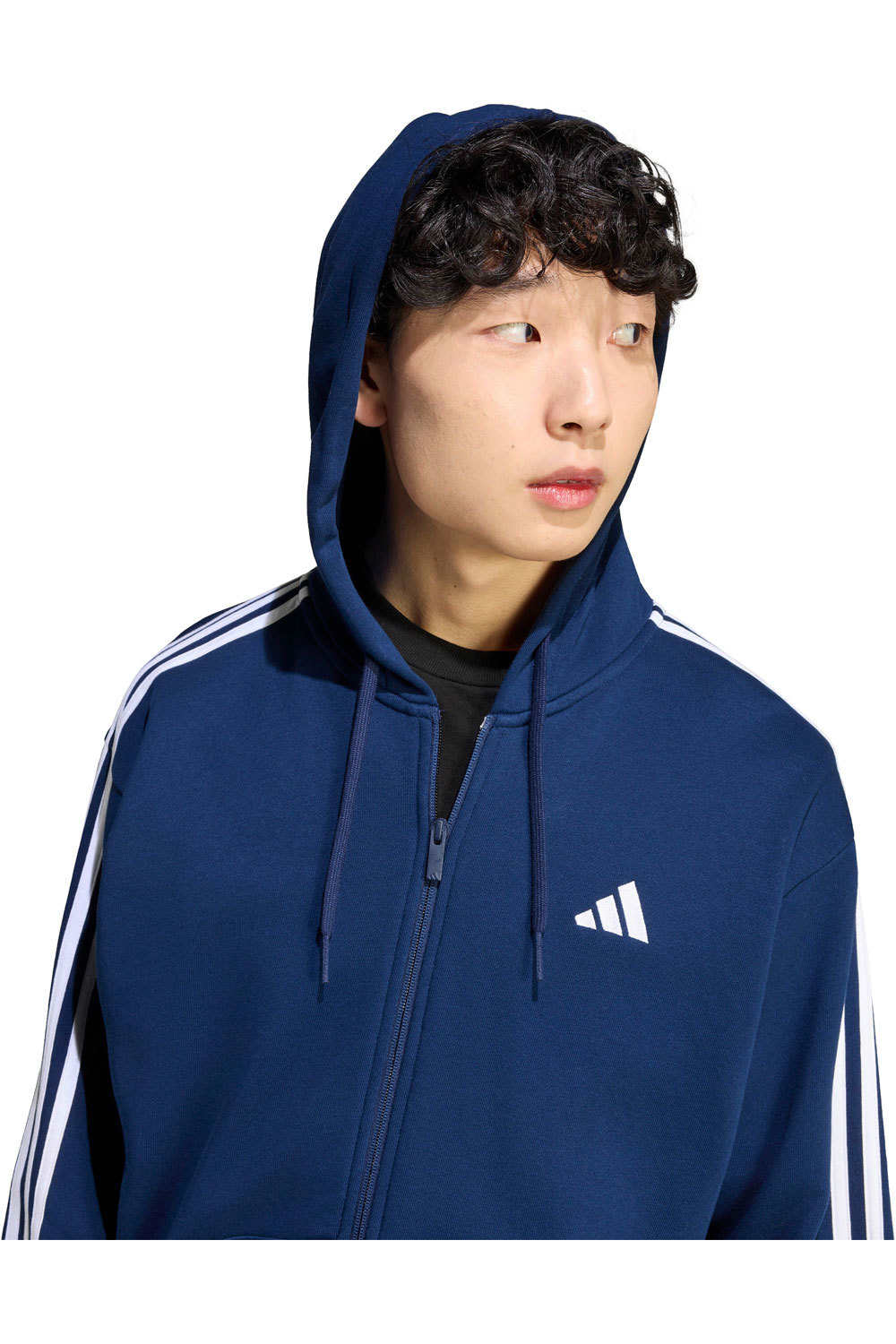 adidas sudadera hombre M 3S FT FZ HD vista detalle
