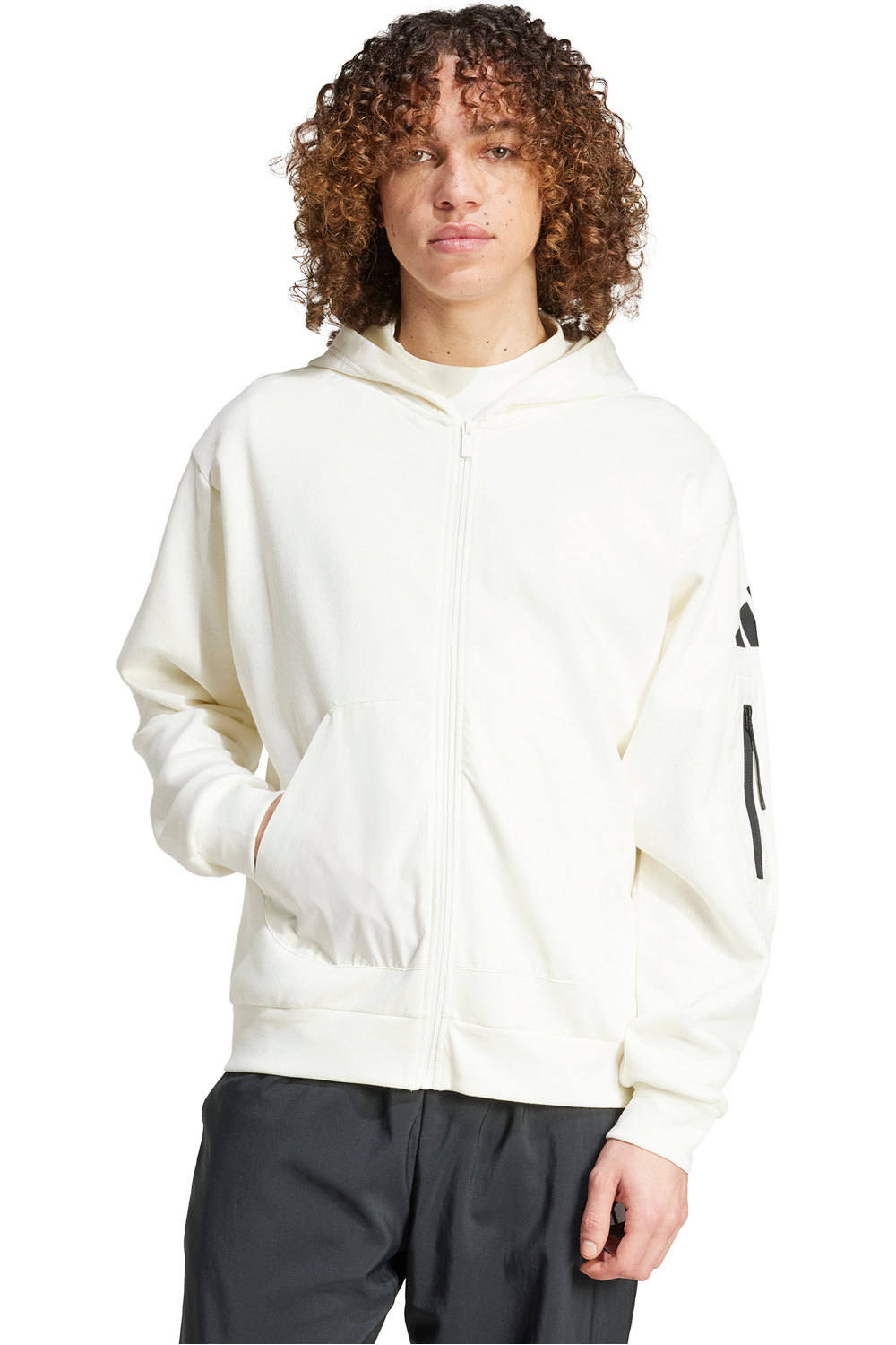 adidas sudadera hombre M CE FZ HD GD vista frontal