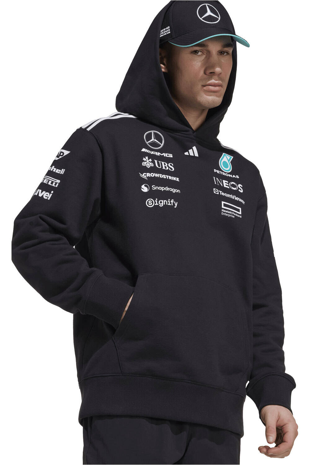 adidas sudadera hombre MERCEDES AMG PETRONAS F1 TEAM vista detalle