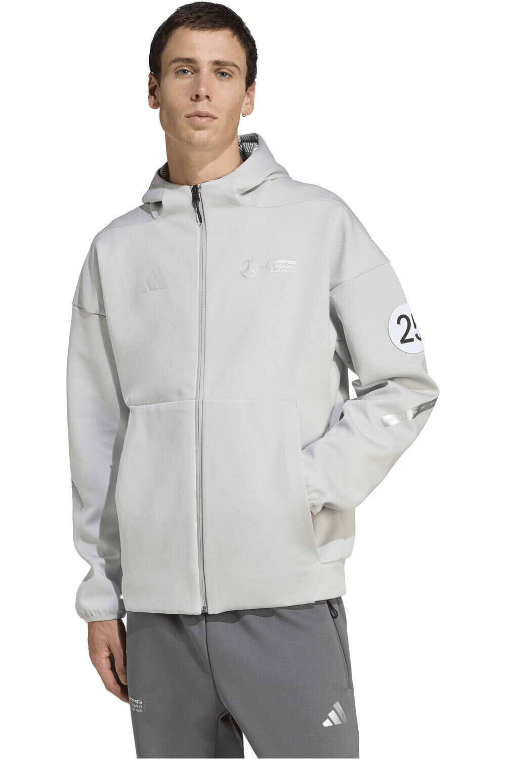 adidas sudadera hombre MERCEDES AMG PETRONAS SILVER ARROWS vista frontal
