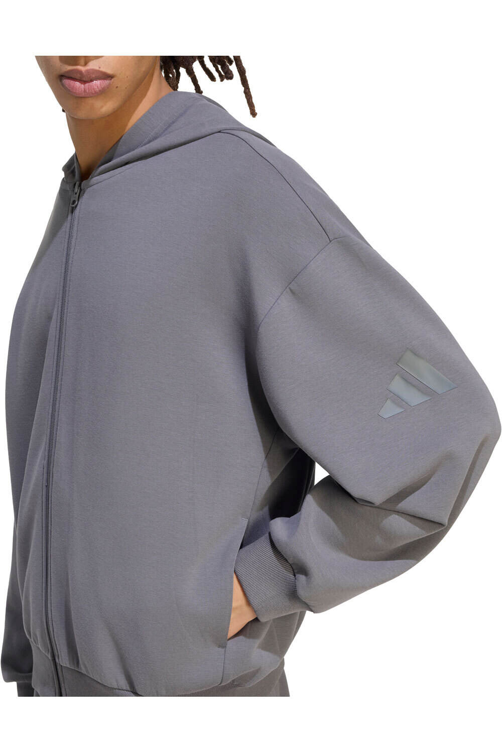 adidas sudadera hombre SUDADERA CAPUCHA SOFT LUX CREMALLERA vista detalle