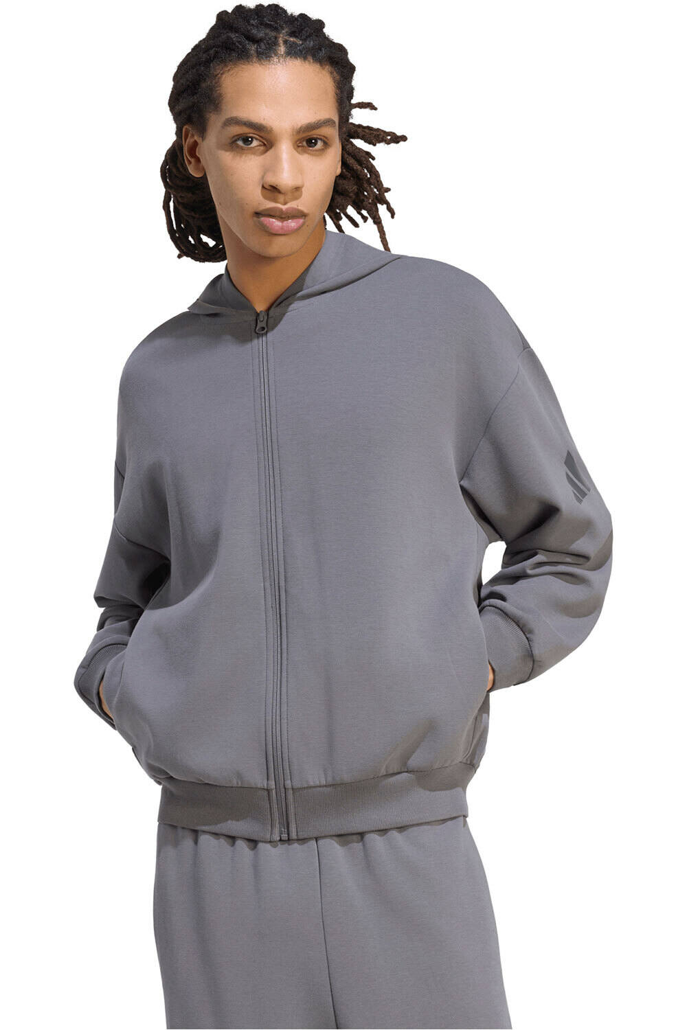 adidas sudadera hombre SUDADERA CAPUCHA SOFT LUX CREMALLERA vista frontal
