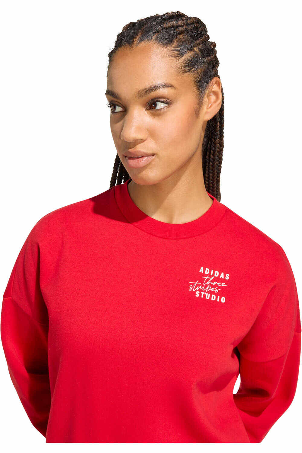 adidas sudadera mujer 3 STRIPES STUDIO FL vista detalle