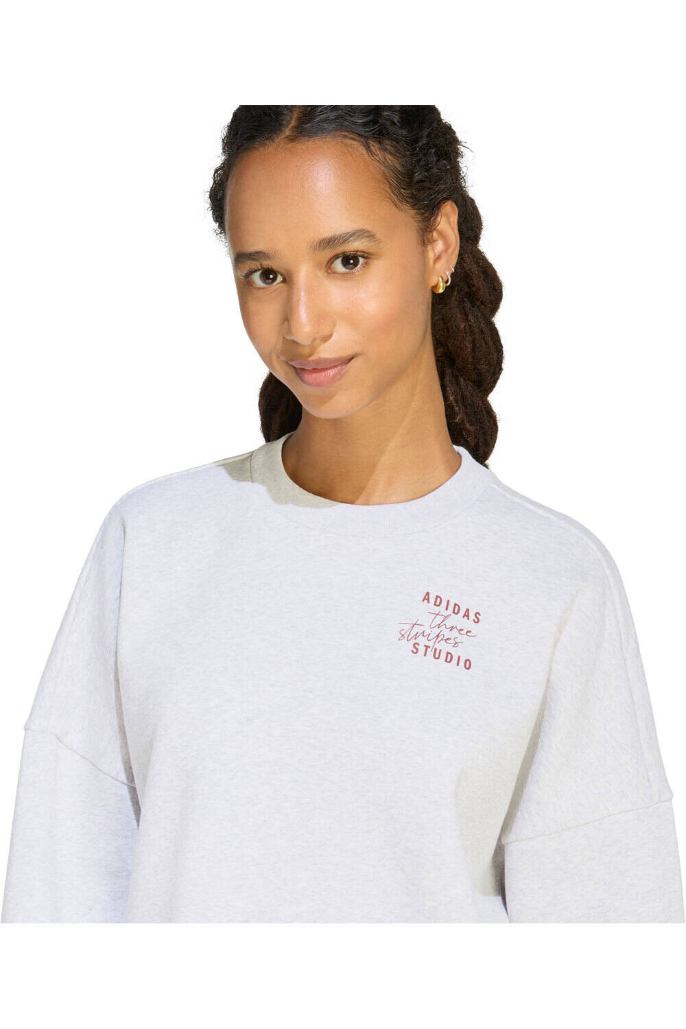 adidas sudadera mujer 3 STRIPES STUDIO FL vista detalle