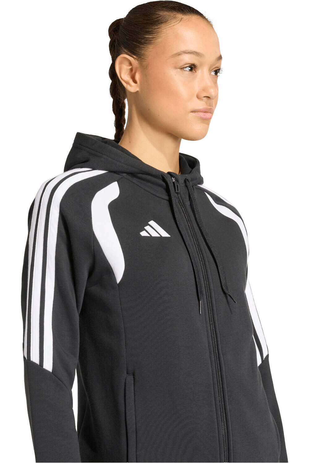adidas sudadera mujer Chaqueta Capucha Cremallera Tiro26 vista detalle