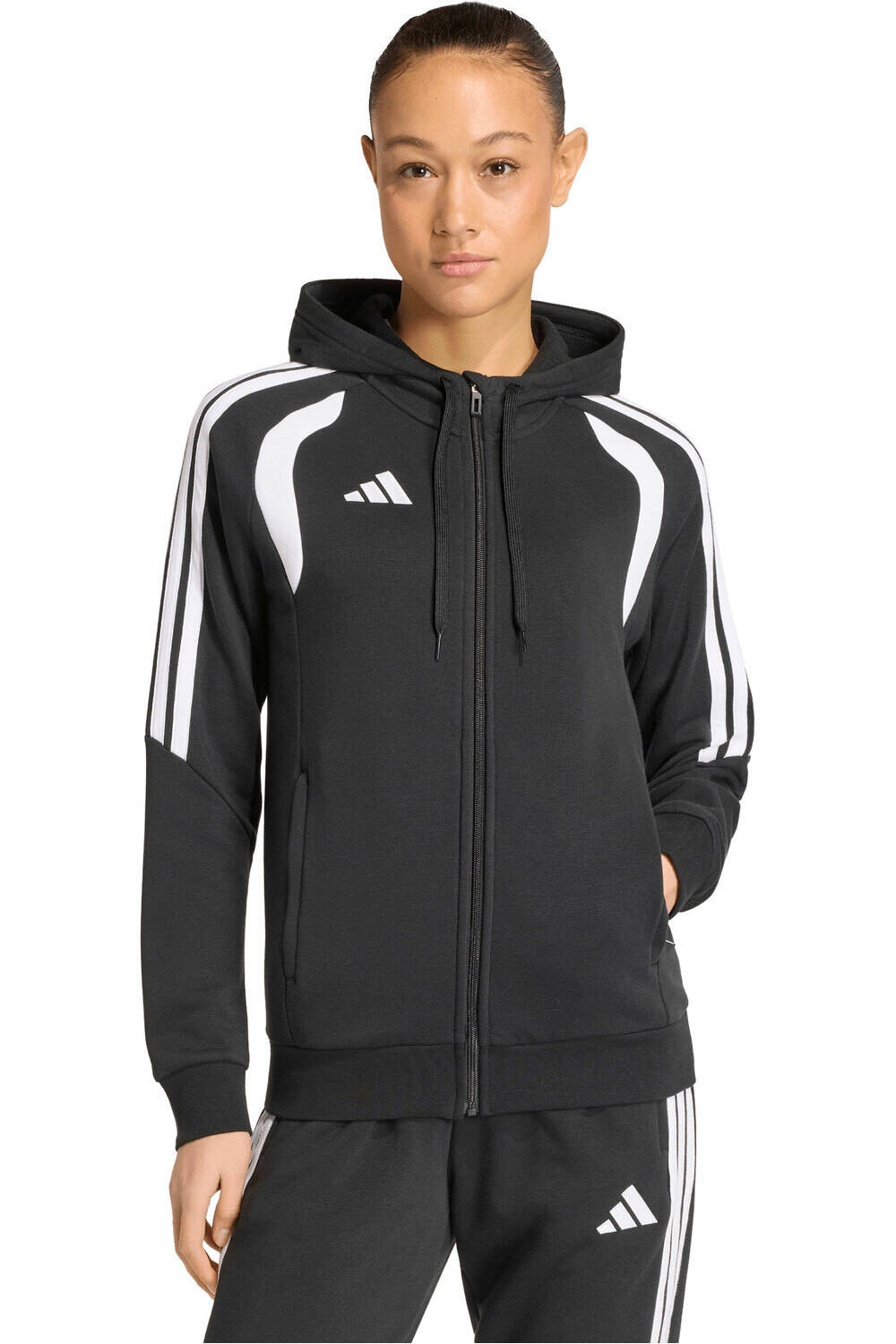adidas sudadera mujer Chaqueta Capucha Cremallera Tiro26 vista frontal