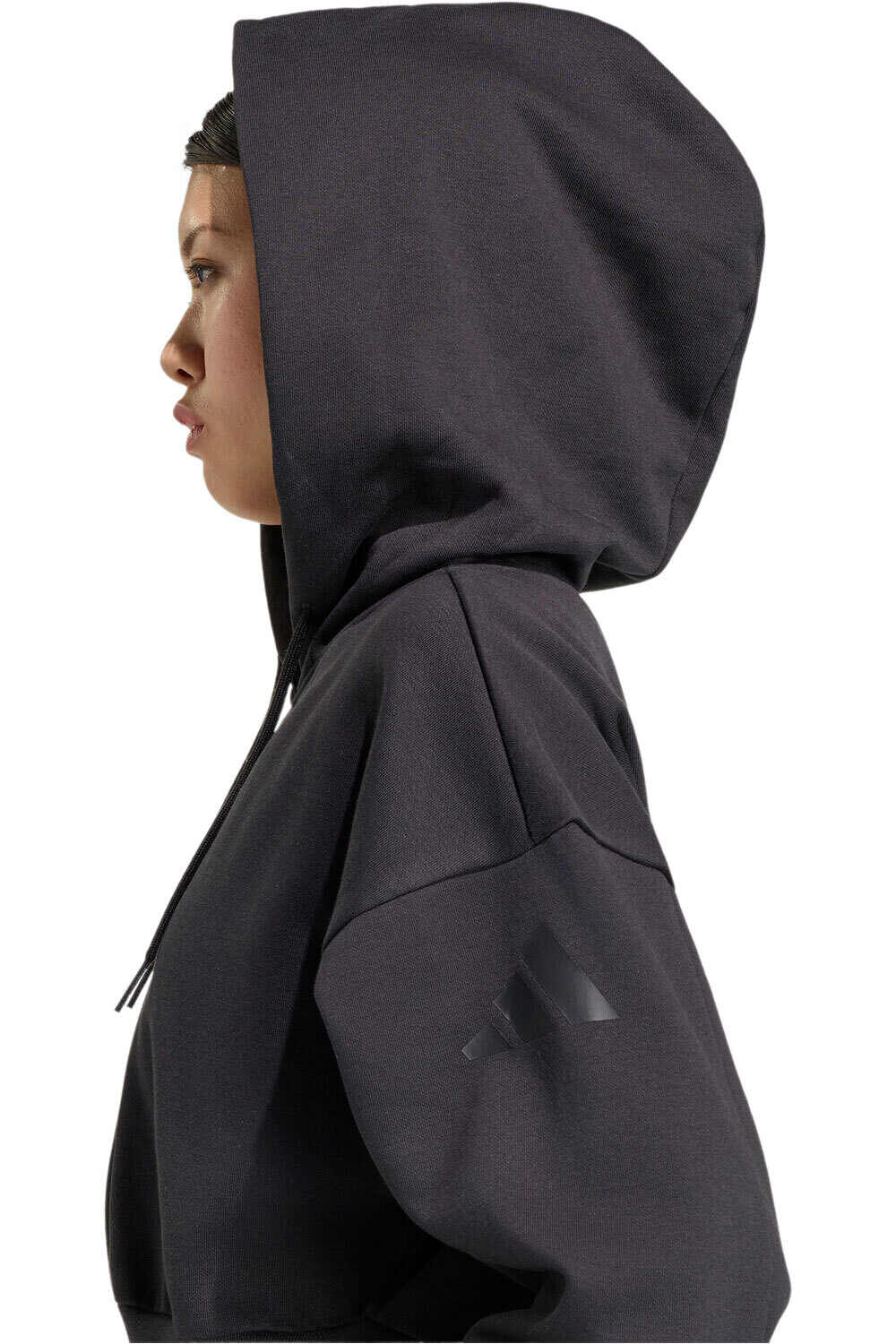 adidas sudadera mujer Chaqueta capucha Ess Fl cremallera 03