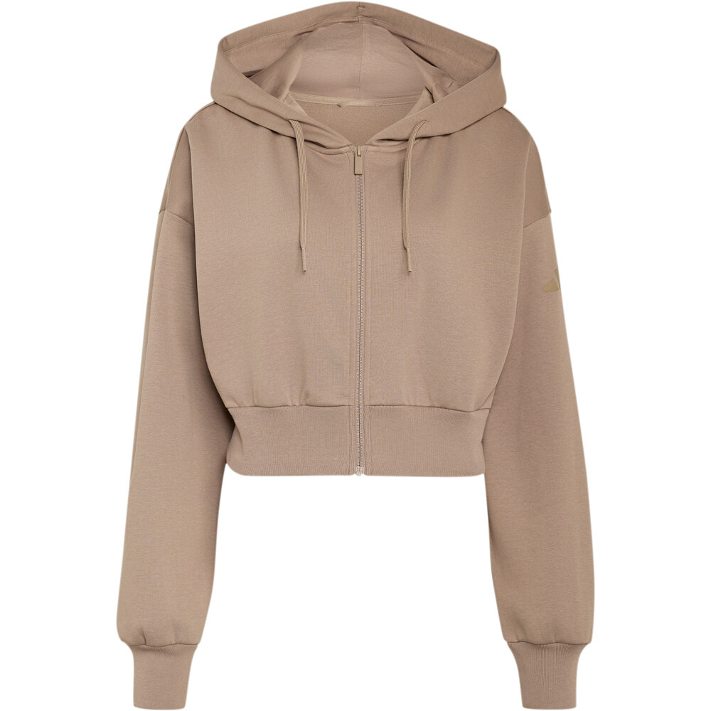 adidas sudadera mujer Chaqueta capucha Ess Fl cremallera 03
