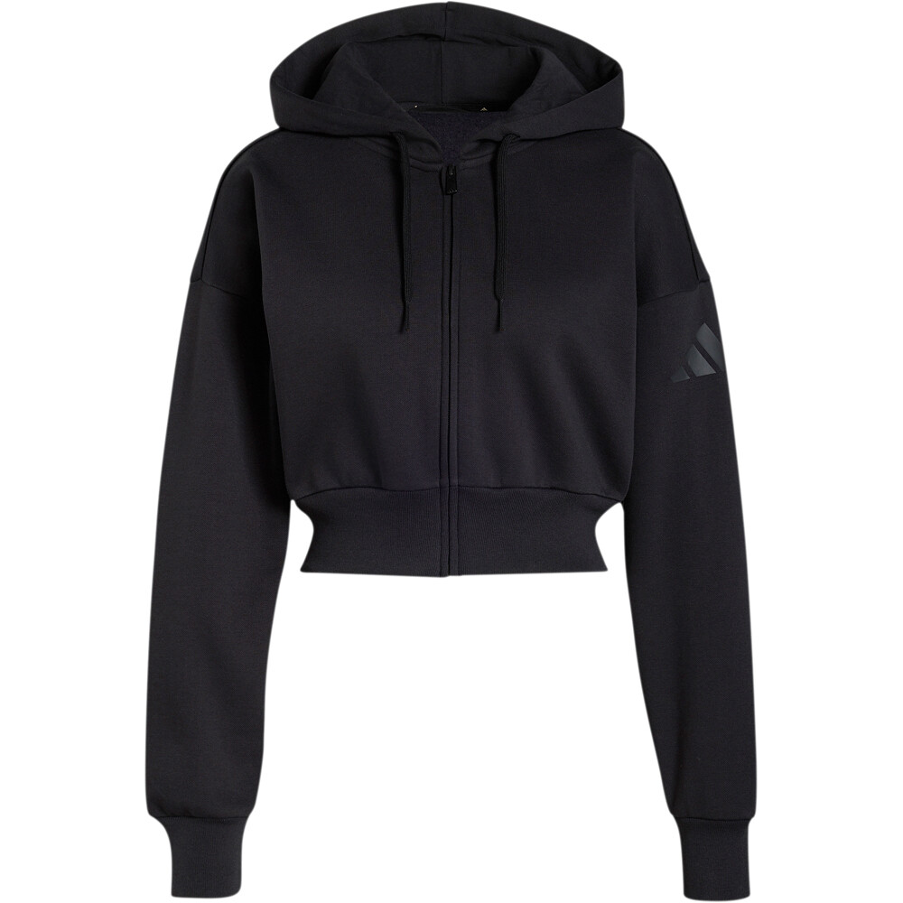 adidas sudadera mujer Chaqueta capucha Ess Fl cremallera 04
