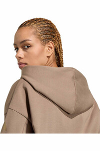 adidas sudadera mujer Chaqueta capucha Ess Fl cremallera vista detalle