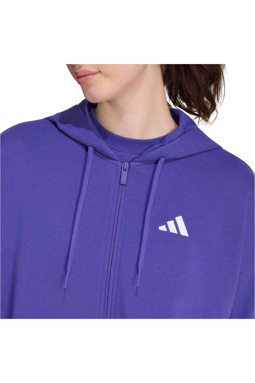 adidas sudadera mujer Chaqueta capucha Essentials FT 3S vista detalle