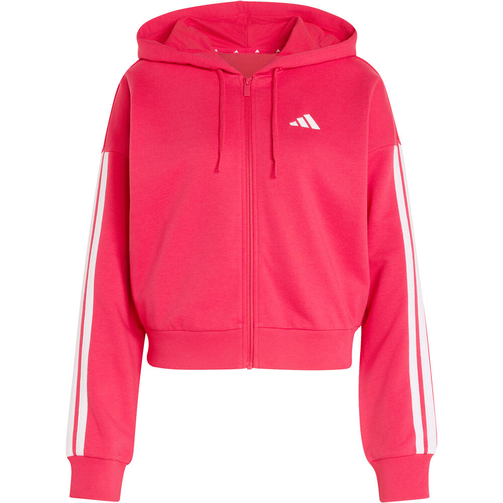 adidas sudadera mujer Chaqueta capucha Essentials FT 3S vista frontal