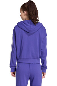 adidas sudadera mujer Chaqueta capucha Essentials FT 3S vista trasera