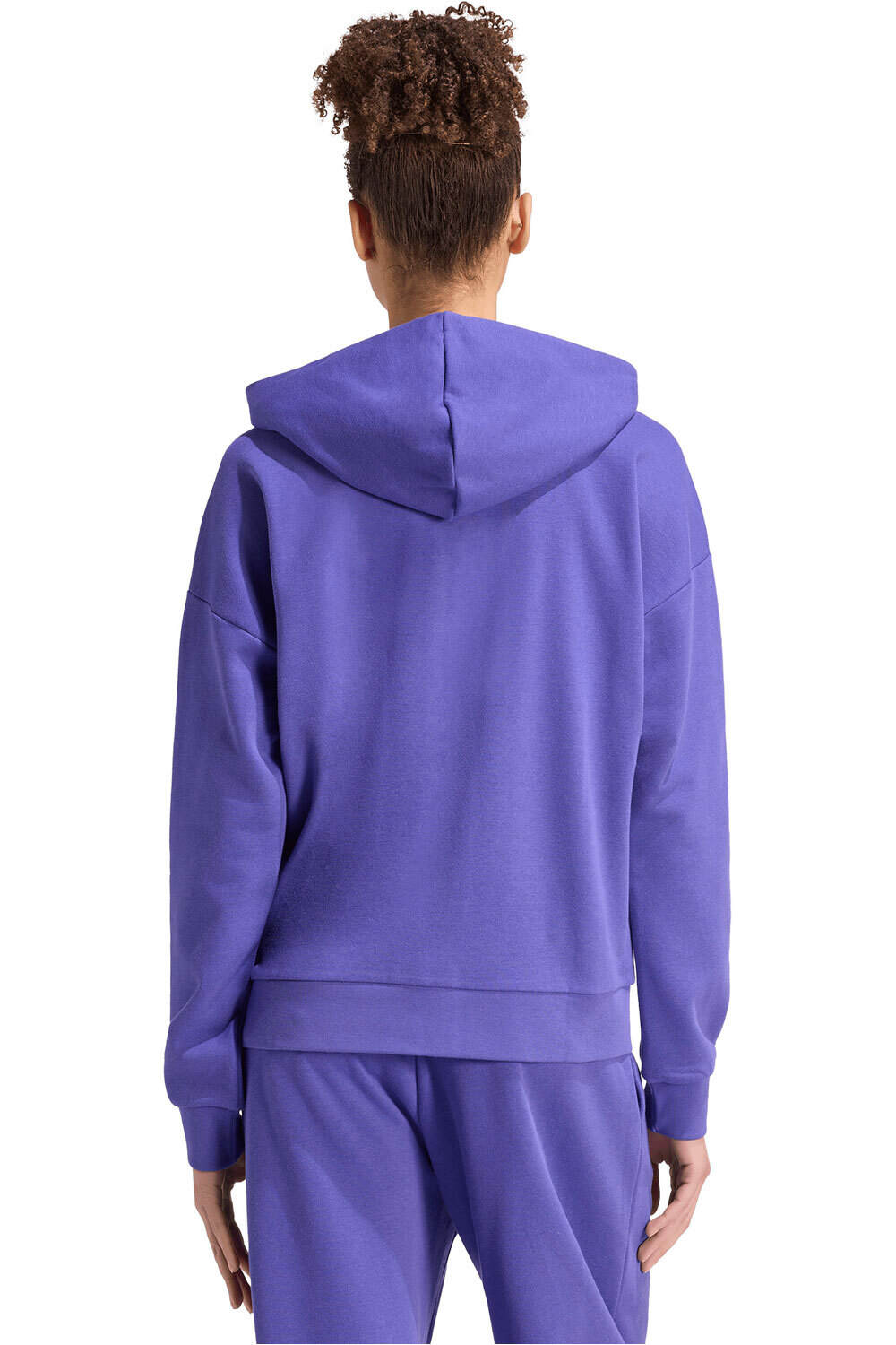 adidas sudadera mujer Chaqueta capucha Essentials Linear FT vista trasera