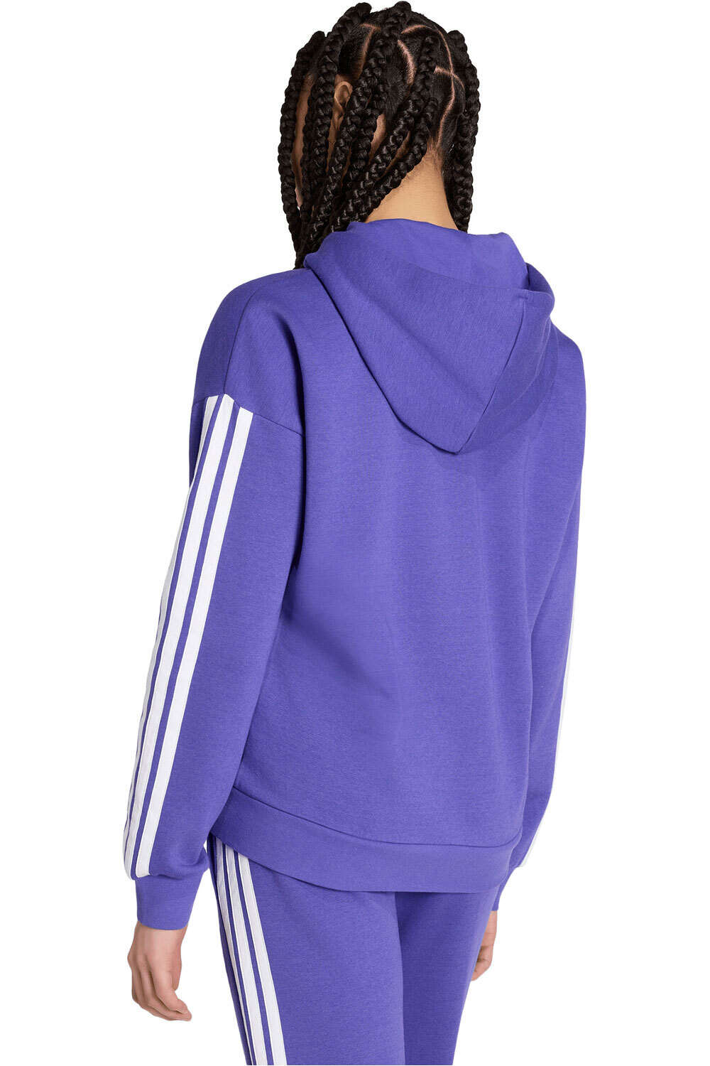 adidas sudadera mujer Chaqueta capucha y cremallera Ess 3S vista trasera