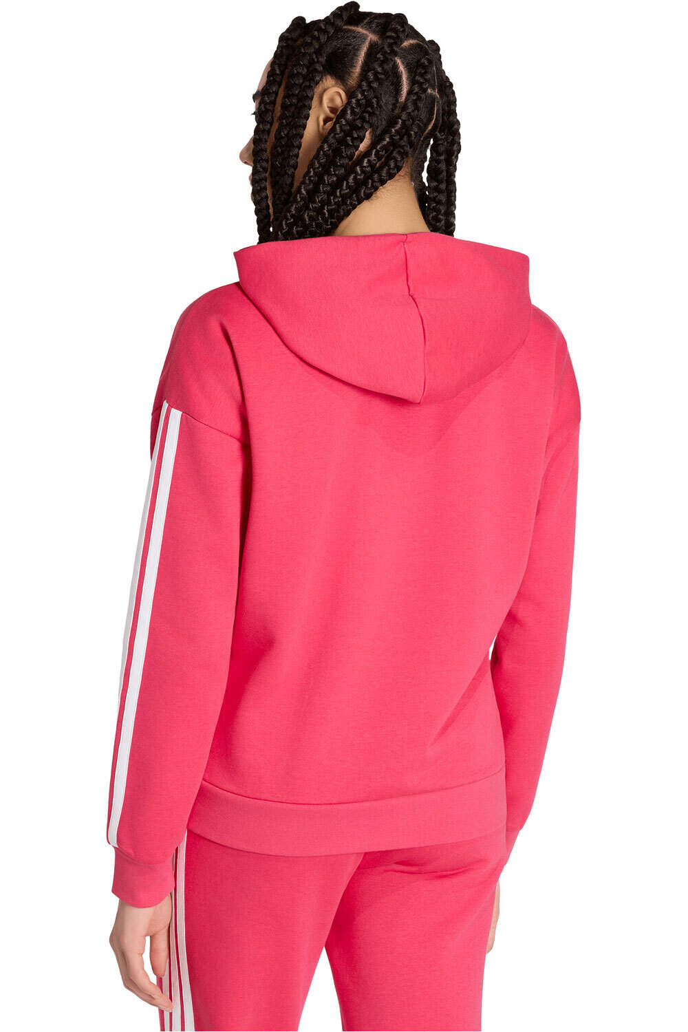 adidas sudadera mujer Chaqueta capucha y cremallera Ess 3S vista trasera