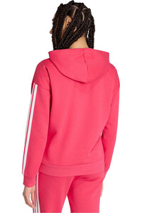 adidas sudadera mujer Chaqueta capucha y cremallera Ess 3S vista trasera
