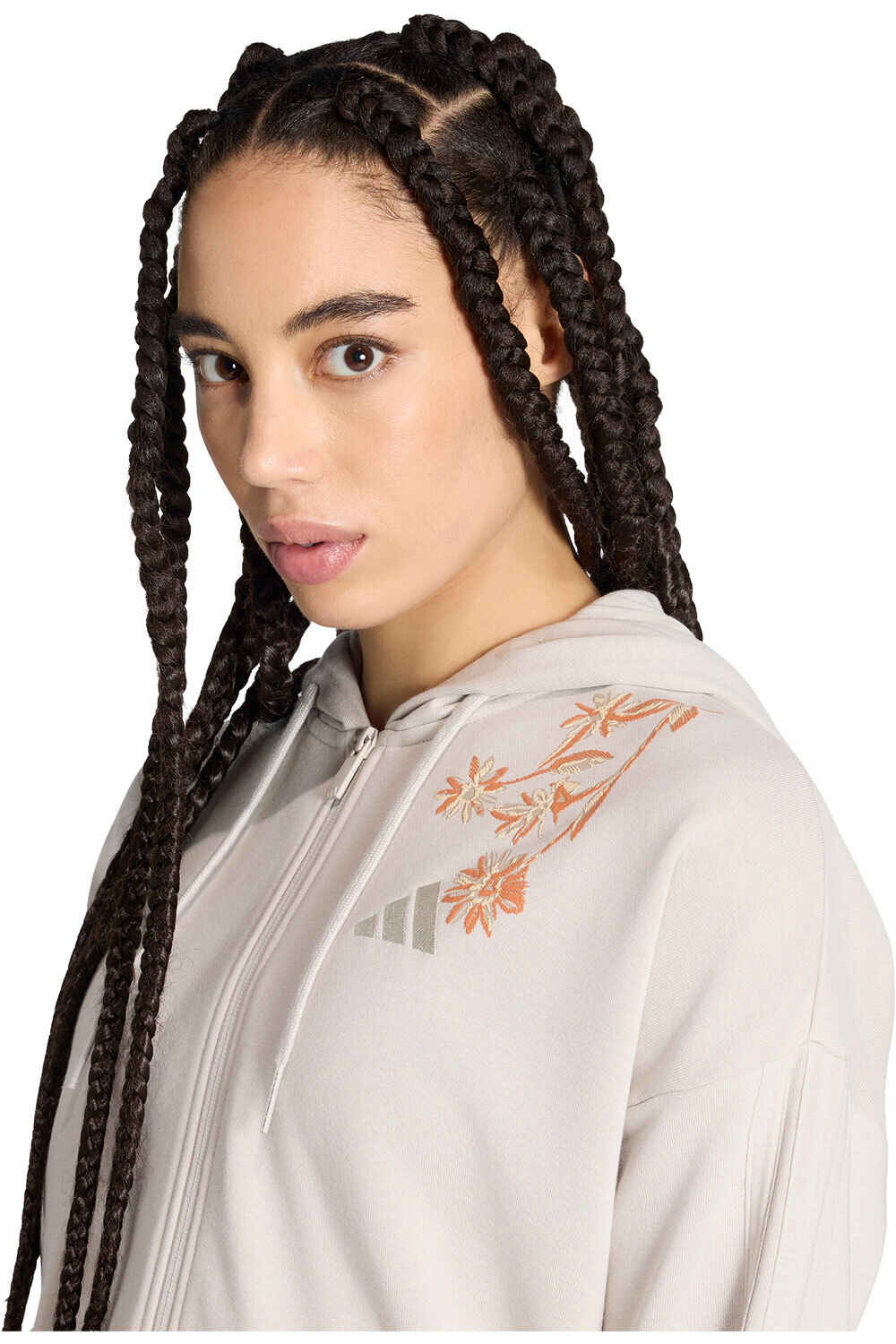 adidas sudadera mujer ESSENTIALS 3 STRIPES vista detalle