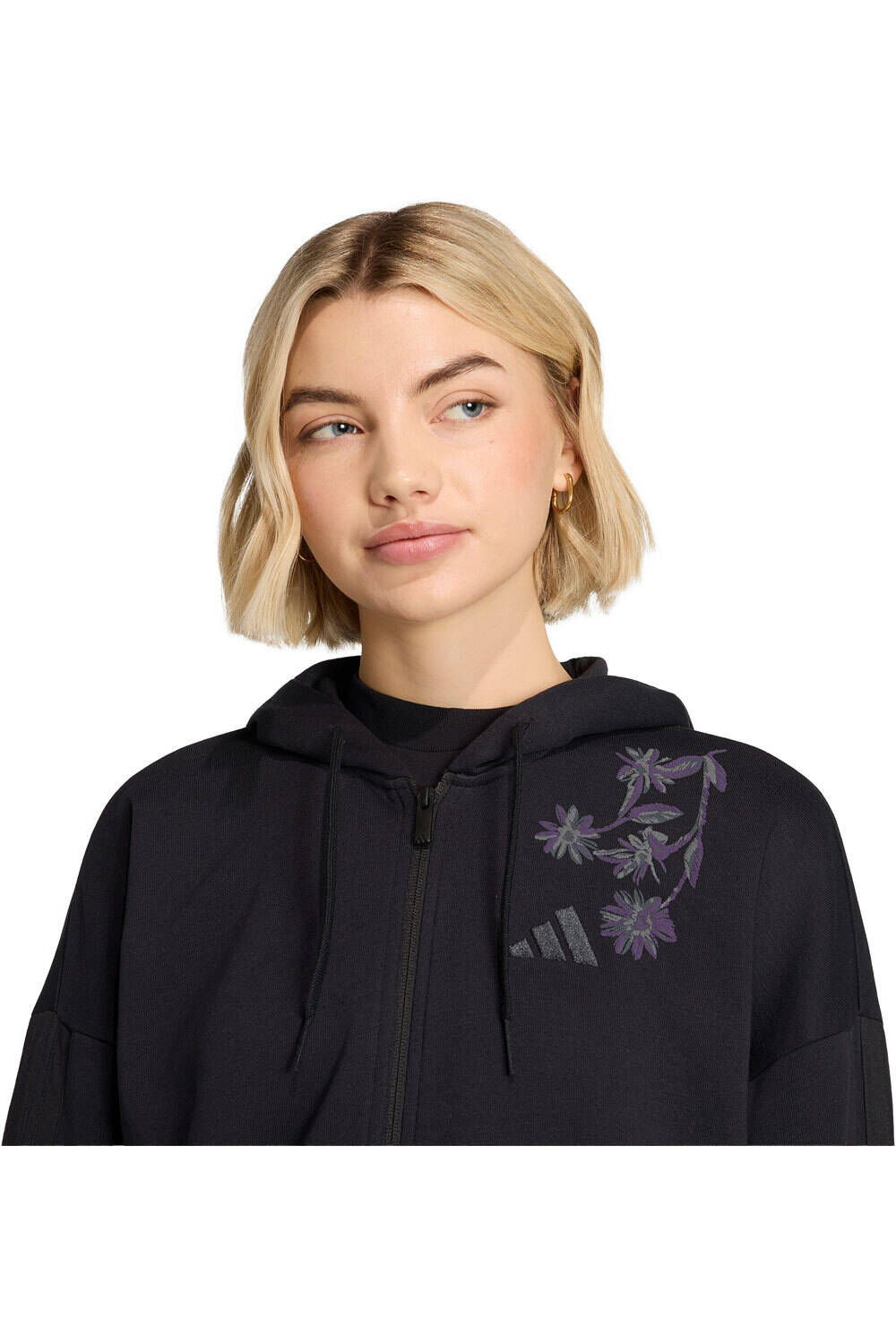 adidas sudadera mujer ESSENTIALS 3 STRIPES vista detalle