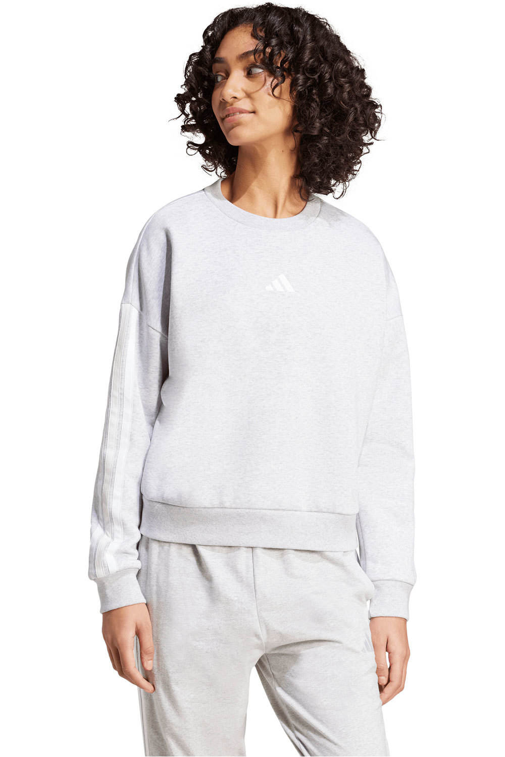 adidas sudadera mujer ESSENTIALS 3 STRIPES vista frontal