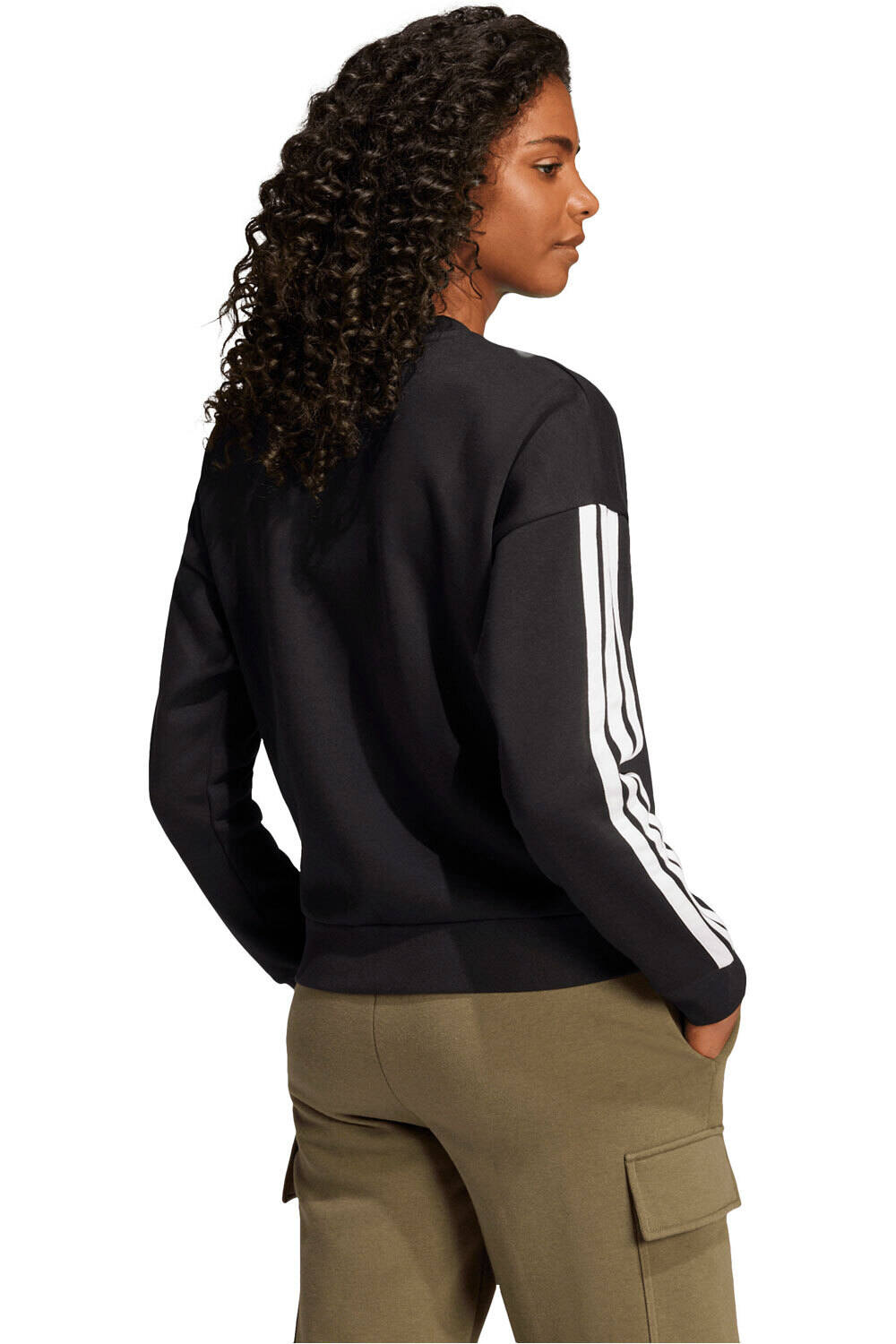 adidas sudadera mujer ESSENTIALS 3 STRIPES vista trasera