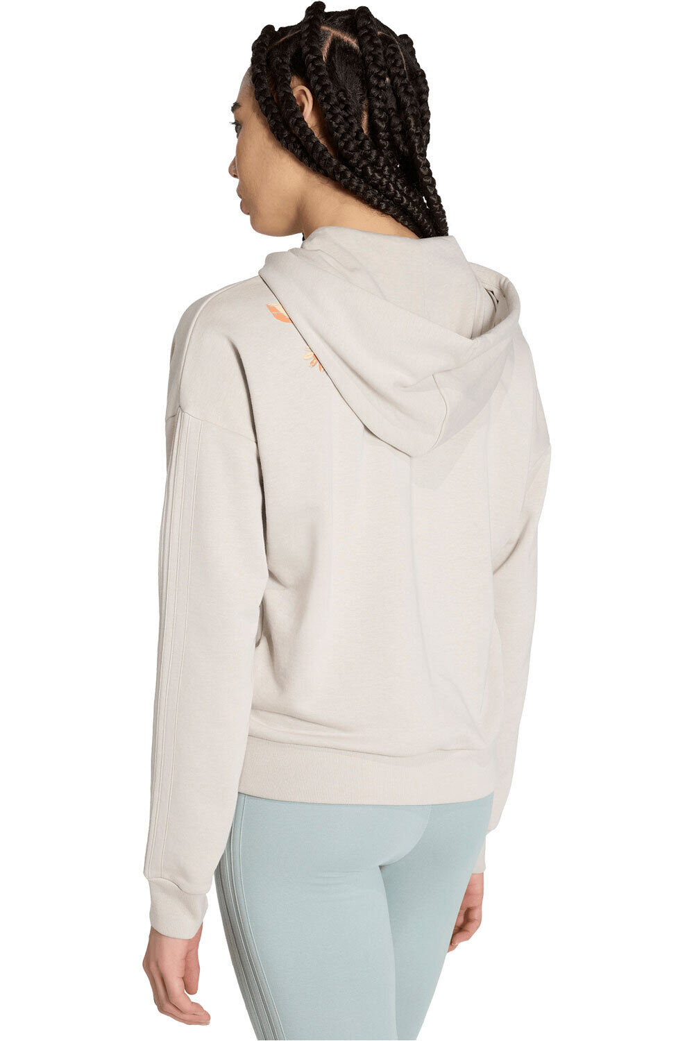 adidas sudadera mujer ESSENTIALS 3 STRIPES vista trasera