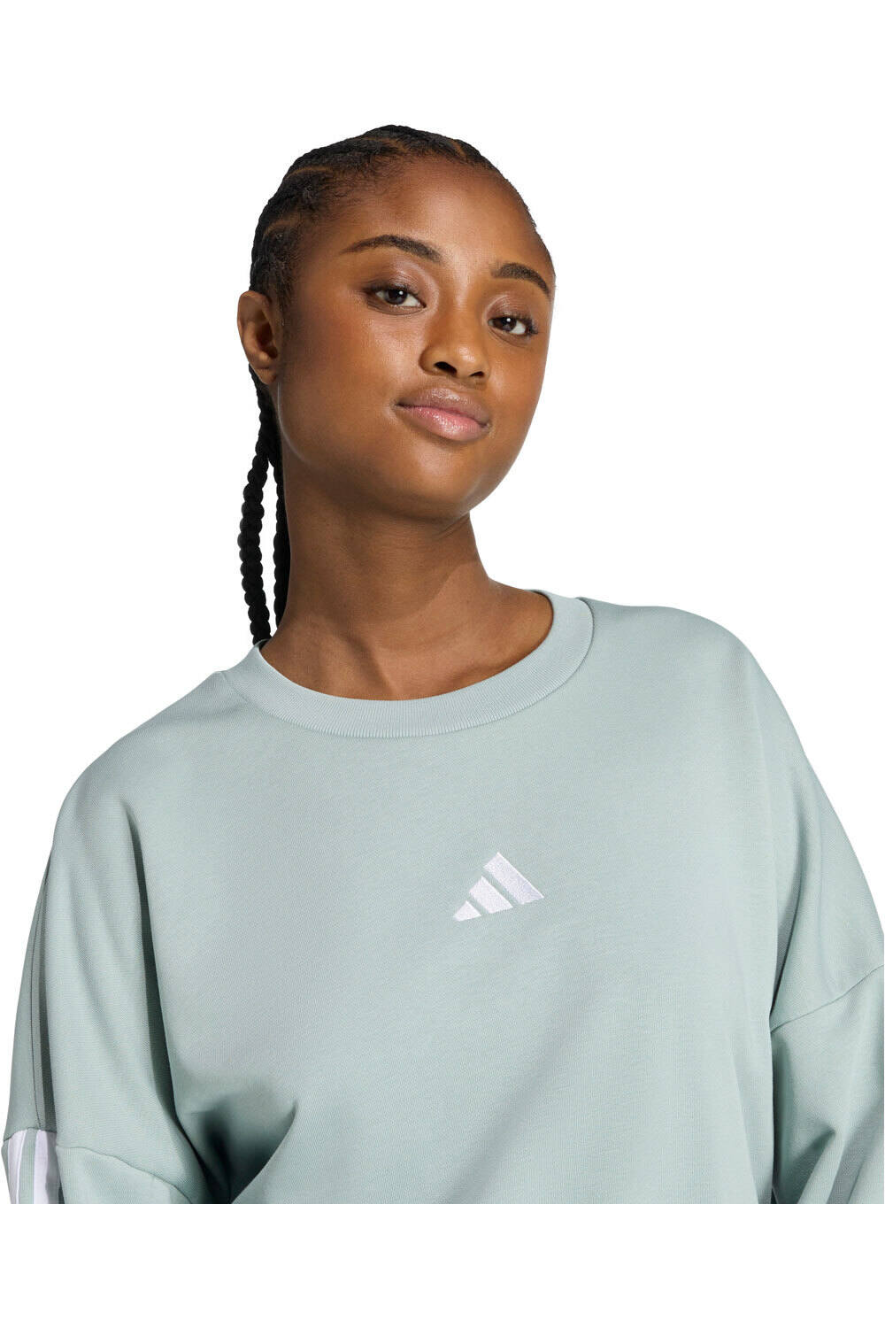 adidas sudadera mujer ESSENTIALS FRENCH TERRY 3 BANDAS 03